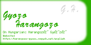 gyozo harangozo business card